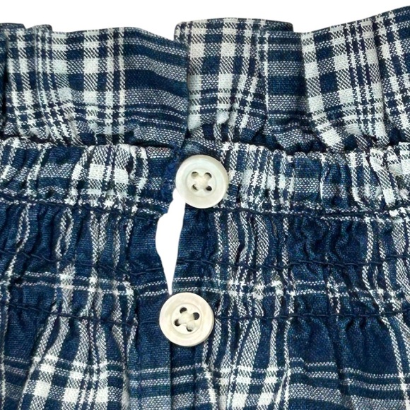 J. Crew NWT Navy Plaid Ruffle Blouse - Picture 6 of 8